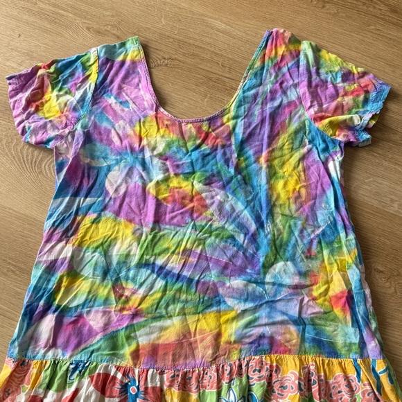 Jams World Hattie Dress 50th Anniversary Tiare Print Blue Floral Short Sleeve - Picture 3 of 6